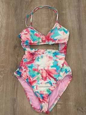 Floral Cutout One-Piece Swimsuit
